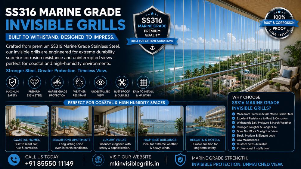 SS316 Marine-Grade Invisible Grills